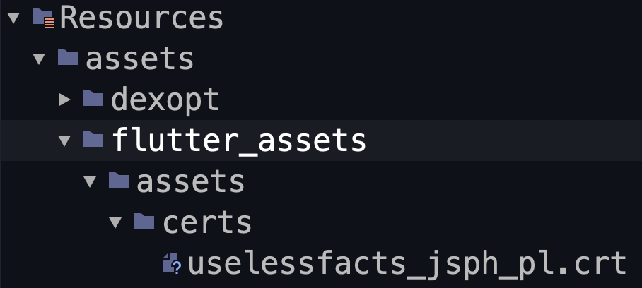 Uselessfacts CRT found in assets